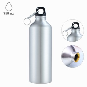 Бутылка для воды, 750 мл "Классика", 7 х 24.5 см, корпус из алюминия