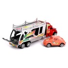 Грузовик инерционный «Автовоз», с машинкой, цвета МИКС - Фото 2