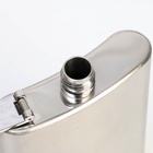 Фляжка Мастер К, 90 мл, подарочная, армейская, 3 oz, нержавеющая сталь, серебристая - Фото 2