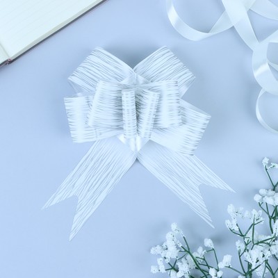 Бант - бабочка №5 «Линии», белый
