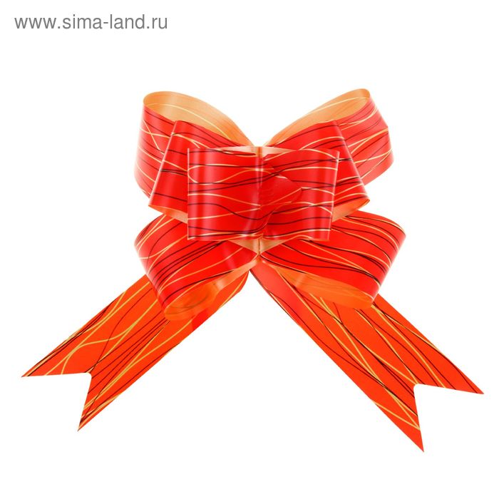 Бант-бабочка №3 "Линии", цвет красный - Фото 1