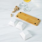 Соусники на деревянной подставке «Эстет», набор 3 шт.: 60 мл, керамика, белые - Фото 7