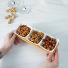 Соусники на деревянной подставке «Эстет», набор 3 шт.: 60 мл, керамика, белые - Фото 3