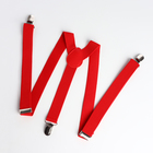 Подтяжки взрослые, ширина 2.5 см, красная - Фото 3