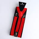 Подтяжки взрослые, ширина 2.5 см, красная - Фото 5