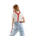 Подтяжки взрослые, ширина 2.5 см, красная - Фото 2