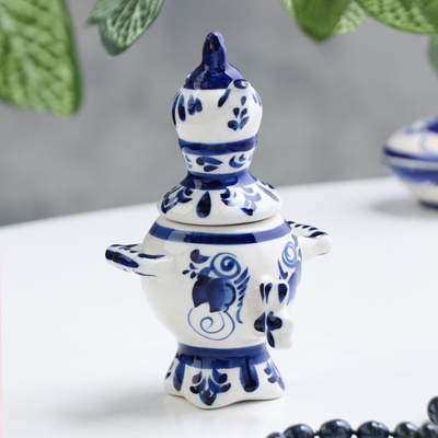 Фигурка фарфор гжель «Самовар»