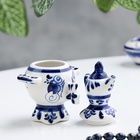 Фигурка фарфор гжель «Самовар» - Фото 4