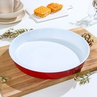 Форма для выпечки Доляна «Флёри», 32×4,5 см, керамическое покрытие, цвет красный - Фото 1