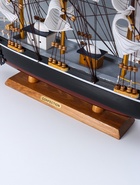 Сувенирная модель корабля «Трёхмачтовый», борта светлое дерево, паруса белые, 59×10×49 см - Фото 19
