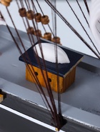 Сувенирная модель корабля «Трёхмачтовый», борта светлое дерево, паруса белые, 59×10×49 см - Фото 22