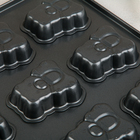 Форма для выпечки Доляна «Мишка», 25×27×3 см, 12 ячеек, антипригарное покрытие - Фото 3