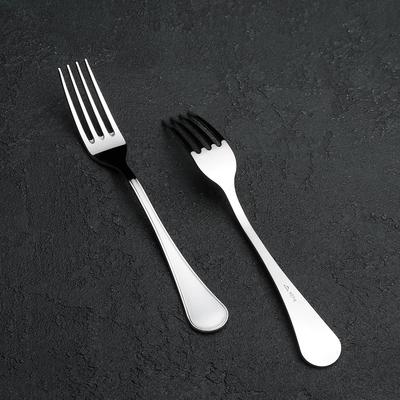 Вилка десертная «Соната», длина 17.5 см, толщина 2 мм, цвет серебряный