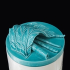 Шкатулка «Перо», 18×18×13 см, керамика, бело-бирюзовая - Фото 3