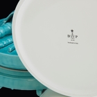 Шкатулка «Перо», 18×18×13 см, керамика, бело-бирюзовая - Фото 4