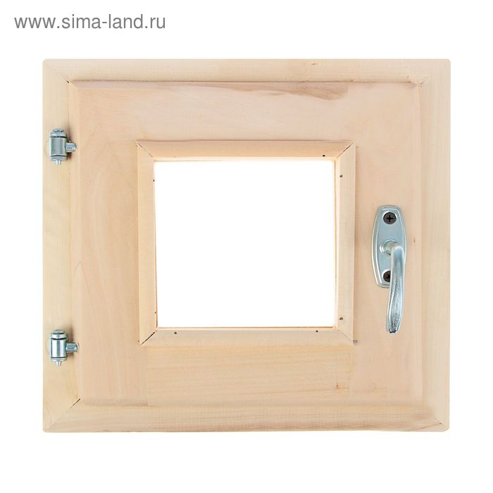 Окно деревянное для бани, 30×30 см, двойное стекло, «Добропаровъ»