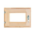 Окно в баню, деревянное, 40×30 см, липа, двойное стекло, «Добропаровъ» - Фото 2