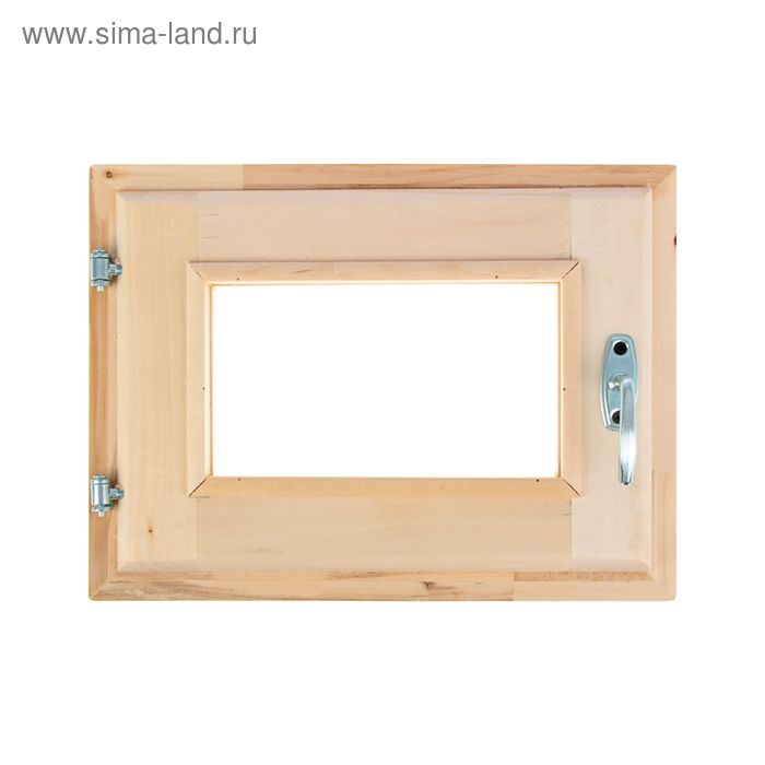 Окно в баню, деревянное, 40×30 см, липа, двойное стекло, «Добропаровъ»