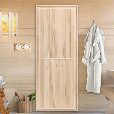 Дверь для бани и сауны «Эконом», 180×70 см, деревянная