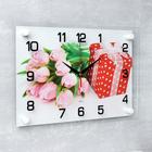 Часы-картина настенные, серия: Цветы, "Подарок", плавный ход, 25х35  см - Фото 2
