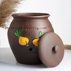 Банка для хранения лука Кунгурская керамика «Роспись», 5 л, с отверстиями для вентиляции, молочение, коричневая - Фото 9