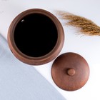 Банка для хранения чеснока Кунгурская керамика «Роспись», 4 л, с отверстиями для вентиляции, молочение, коричневая - Фото 3