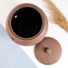 Банка для хранения лука Кунгурская керамика «Орнамент», 5 л, с отверстиями для вентиляции, молочение, коричневая - Фото 3