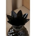 Ваза керамическая "Ананас", настольная, чёрная, 33 см - Фото 3