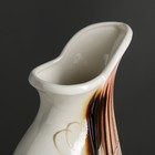 Ваза керамическая "Флора", напольная, бело-оранжевая, 47 см, авторская работа - Фото 8