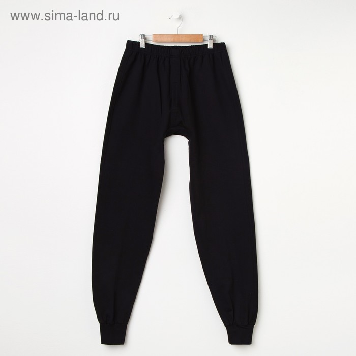 Кальсоны мужские, цвет чёрный, размер 56 - Фото 1