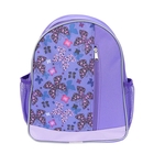 Рюкзак детский на молнии "Бабочки", 1 отдел, 1 наружный и 2 боковых кармана, цвет сиреневый - Фото 1