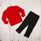 Спортивный комплект (куртка+брюки), рост 98 см (3 года), цвет тёмно-серый/красный (арт. Л376) - Фото 2