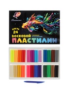 Пластилин мягкий (восковой) «Луч. Фантазия», 24 цвета, 360 г, со стеком, МИКС - фото 119043284