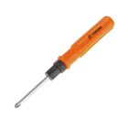 Отвертка 2 в 1 ТУНДРА, PH2 и SL6 х 100 мм, пластиковая рукоятка, ОРАНЖЕВАЯ - Фото 1