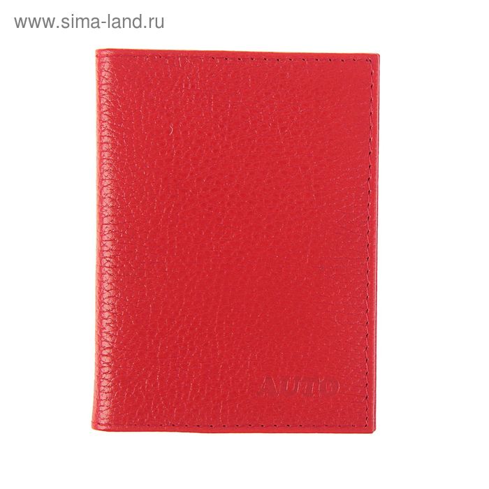 Обложка для автодокументов и паспорта, красный флотер - Фото 1