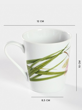 Кружка Добрушский завод «Стрекоза», 300 мл, фарфор, белая