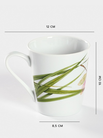 Кружка Добрушский завод «Стрекоза», 300 мл, фарфор, белая