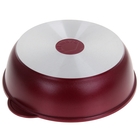 Сковорода-сотейник «Бордо», 3 л, 26×8,2 см, алюминиевая крышка, съёмная ручка, цвет красный - Фото 3