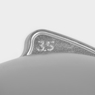 Казан для плова, 3,5 л, алюминиевая крышка, литые ручки, цвет серебряный - Фото 3