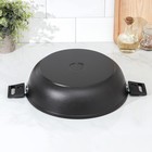 Сковорода KUKMARA «Традиция», d=30 см, h=8.5 см, съёмные ручки, антипригарное покрытие, алюминий, чёрная - Фото 3