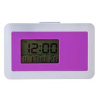 Часы проекционные, дата, календарь, температура, будильник, 2 АА, сиреневый - Фото 3