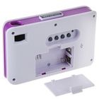 Часы проекционные, дата, календарь, температура, будильник, 2 АА, сиреневый - Фото 5