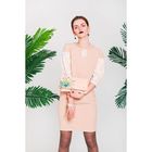 Серьги со стразами «Капля» с завитком, цвет зеленый в серебре - Фото 2