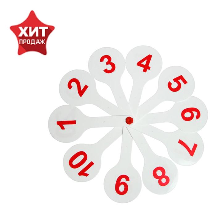 Веер-касса, цифры от 1 до 20 прямой и обратный счет, Стамм, пакет с европодвесом - Фото 1