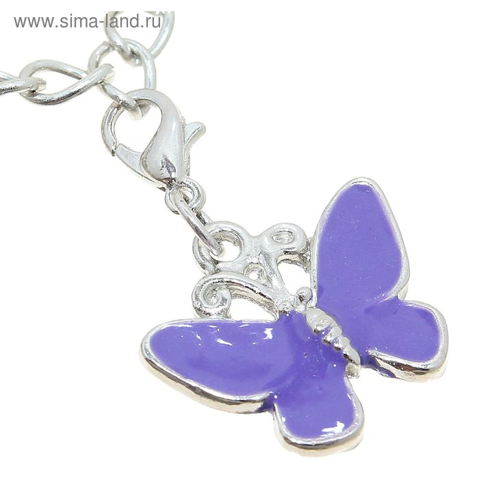 Шармик «Бабочка», цвет фиолетовый в серебре