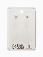 Серьги висячие со стразами "Грация" резная, цвет синий в серебре - фото 809463406