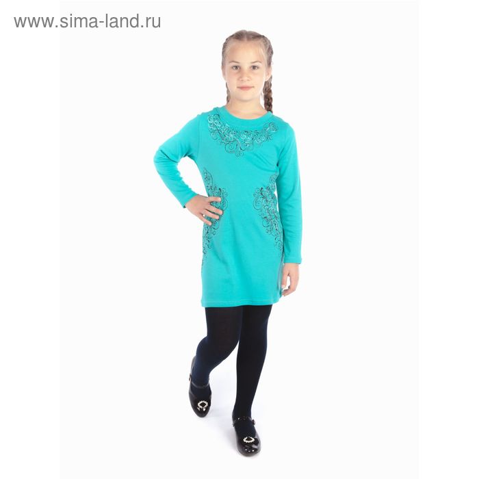 Платье для девочки "Дефиле", рост 104 см (54), цвет светлая бирюза ДПД552067 - Фото 1