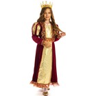 Детский карнавальный костюм "Королева", платье, корона, рост 134 см - фото 11165789