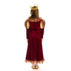 Детский карнавальный костюм «Королева», бархат, платье, корона, р. 30, рост 122 см - Фото 2