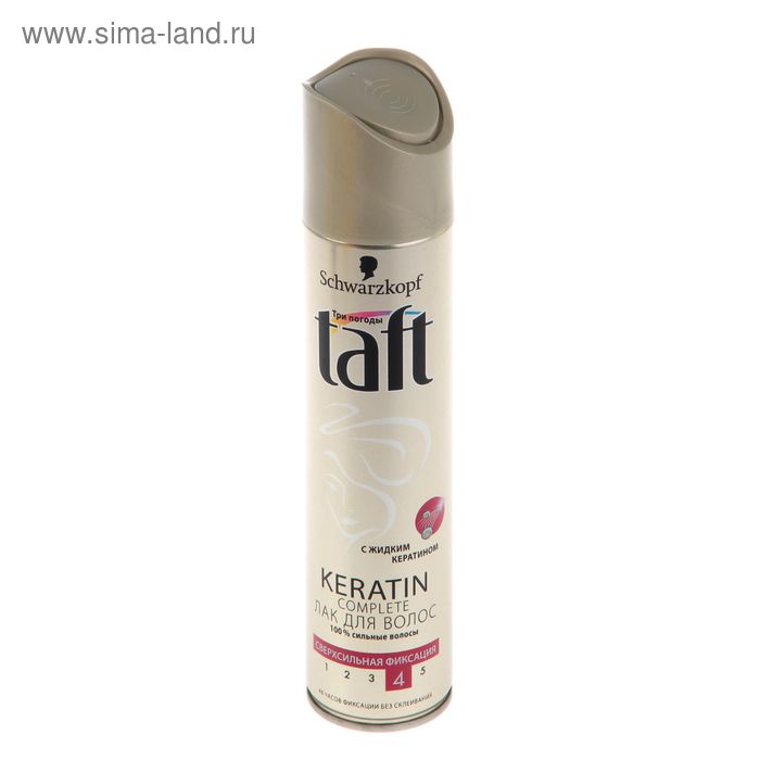 Лак для волос Taft Keratin Complete сверхсильная фиксация, 225 мл - Фото 1